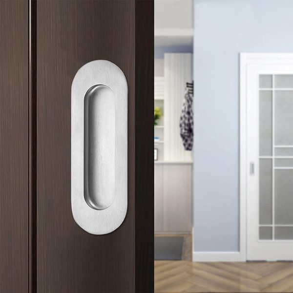 Vila B1291 stainless Steel Concealed Handle Cabinet Door Invisible Drawer Handle Oval Front Hole 1-pec by Vilalock | Souqify