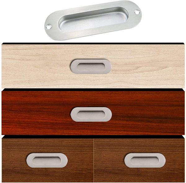 Vila B1291 stainless Steel Concealed Handle Cabinet Door Invisible Drawer Handle Oval Front Hole 1-pec by Vilalock | Souqify