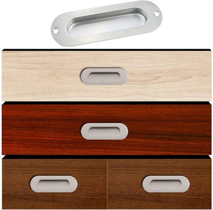 Vila B1291 stainless Steel Concealed Handle Cabinet Door Invisible Drawer Handle Oval Front Hole 1-pec by Vilalock | Souqify