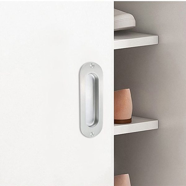 Vila B1291 stainless Steel Concealed Handle Cabinet Door Invisible Drawer Handle Oval Front Hole 1-pec by Vilalock | Souqify