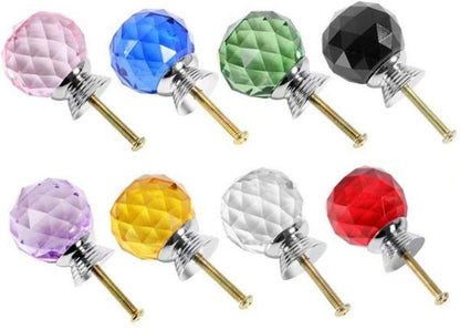 Vila Crystal Glass Diamond Shape Door Knob (1 pec) Drawer Pull Handle for Cabinet, Drawer, Cupboard, Wardrobe Home Decoration (30mm) by Vilalock | Souqify