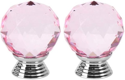 Vila Crystal Glass Diamond Shape Door Knob (1 pec) Drawer Pull Handle for Cabinet, Drawer, Cupboard, Wardrobe Home Decoration (30mm) by Vilalock | Souqify