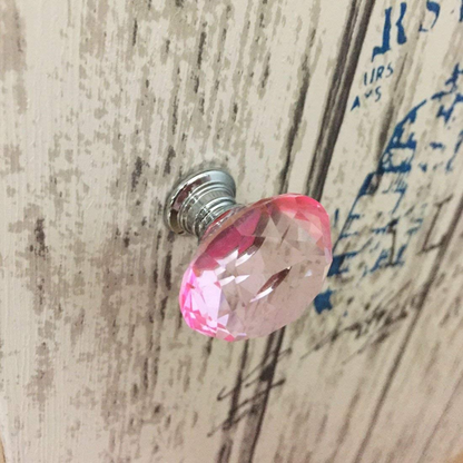Vila Crystal Glass Diamond Shape Door Knob (1 pec) Drawer Pull Handle for Cabinet, Drawer, Cupboard, Wardrobe Home Decoration (30mm) by Vilalock | Souqify