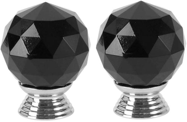 Vila Crystal Glass Diamond Shape Door Knob (1 pec) Drawer Pull Handle for Cabinet, Drawer, Cupboard, Wardrobe Home Decoration (30mm) by Vilalock | Souqify