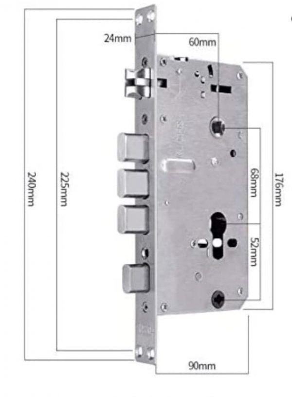 Vila Digital Door Lock,Display screen,Keypad Digital,Biometric Fingerprint,IC Card,Mechanical key Unlock for Apartment Hotel Home Use by Vilalock | Souqify