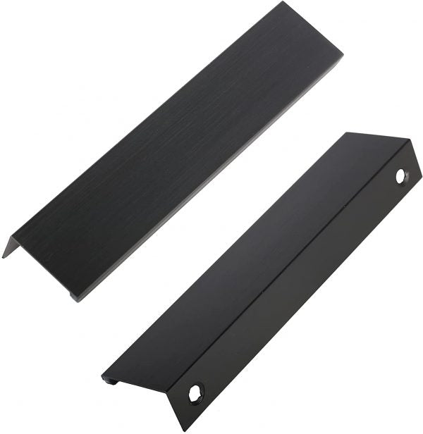 VILA F1007 Concealed Handle 1pcs Black Mount Finger Edge Pull Hidden for Home Kitchen Living Room Door Drawer Cabinet(Black) by Vilalock | Souqify