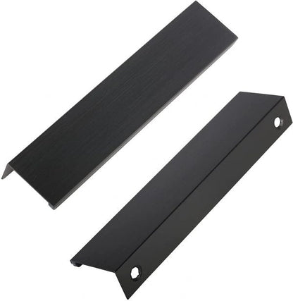 VILA F1007 Concealed Handle 1pcs Black Mount Finger Edge Pull Hidden for Home Kitchen Living Room Door Drawer Cabinet(Black) by Vilalock | Souqify