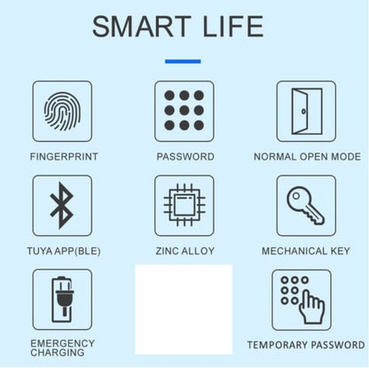 Vila Fingerprint Door Lock With BLUETOOTH Smart APP Tuya Remote Control Digital,Biometric Fingerprint,IC Card,Mechanical key Unlock for Apartment Hotel Home Use (Color Black) by Vilalock | Souqify