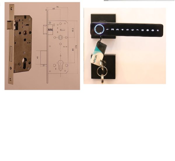 Vila Fingerprint Door Lock With BLUETOOTH Smart APP Tuya Remote Control Digital,Biometric Fingerprint,IC Card,Mechanical key Unlock for Apartment Hotel Home Use (Color Black) by Vilalock | Souqify