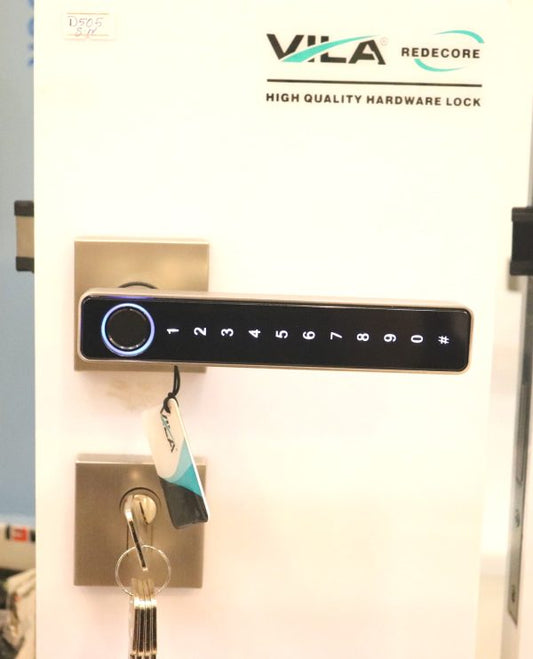 Vila Fingerprint Door Lock With BLUETOOTH Smart APP Tuya Remote Control Digital,Biometric Fingerprint,IC Card,Mechanical key Unlock for Apartment Hotel Home Use (Color Silver) by Vilalock | Souqify