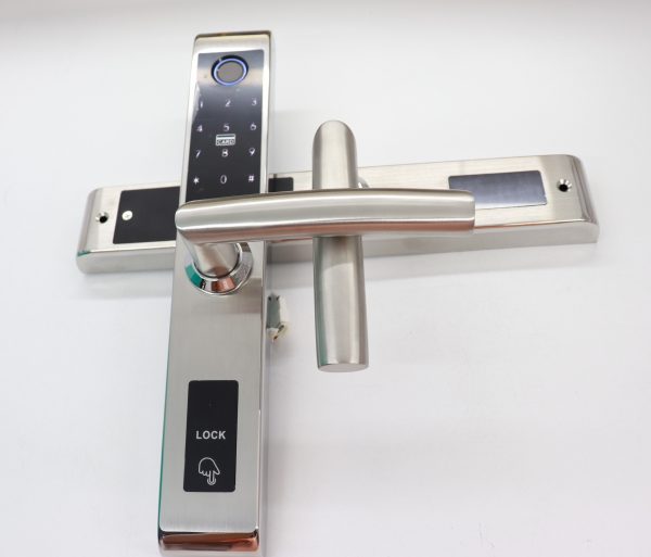 VILA Smart Lock, D019 SN ,With WiFi Tuya App, Display screen,Keypad Digital,Biometric Fingerprint,IC Card,Mechanical key Unlock for Apartment Hotel Home Use. COLOR: (SILVER) by Vilalock | Souqify