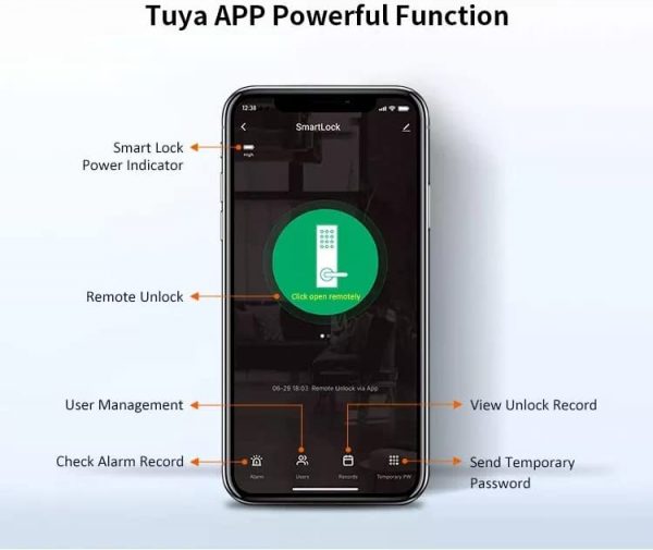 VILA Smart Lock, D09 SN ,With WiFi Tuya App, Display screen,Keypad Digital,Biometric Fingerprint,IC Card,Mechanical key Unlock for Apartment Hotel Home Use. COLOR: (BLACK+SILVER) by Vilalock | Souqify