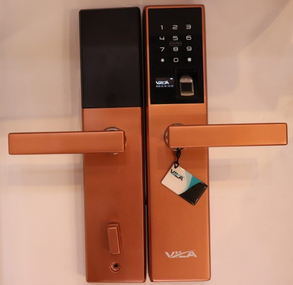 Vila Smart Lock Lock,Display screen,Keypad Digital,Biometric Fingerprint,IC Card,Mechanical key Unlock for Apartment Hotel Home Use. COLOR: (Antique copper brushed)) by Vilalock | Souqify