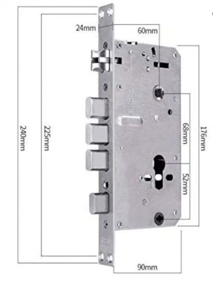 Vila Smart Lock Lock,Display screen,Keypad Digital,Biometric Fingerprint,IC Card,Mechanical key Unlock for Apartment Hotel Home Use. COLOR: (Antique copper brushed)) by Vilalock | Souqify