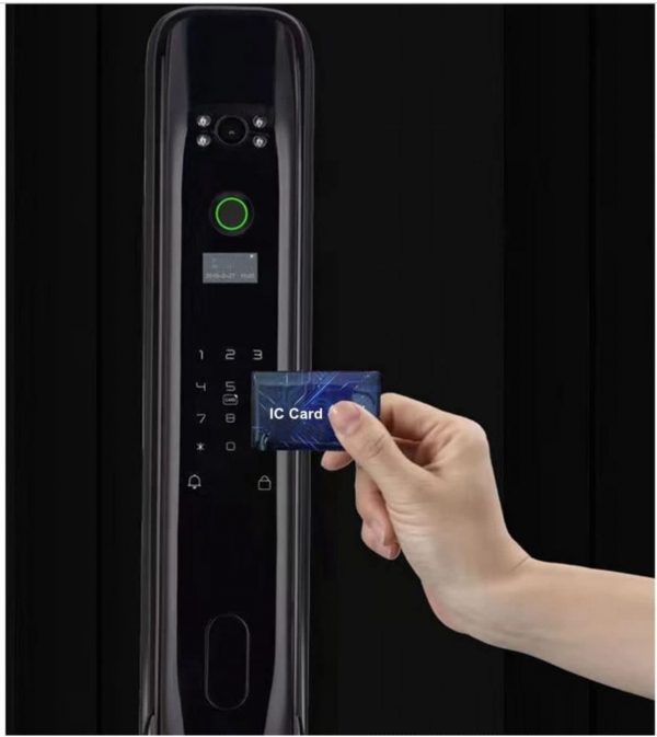 VILA Smart Lock Q7-3 AC ,With WiFi, Display screen,Keypad Digital,Biometric Fingerprint,IC Card,Mechanical key, Unlock for Apartment Hotel Home Use. COLOR: (BLACK + Copper) by Vilalock | Souqify