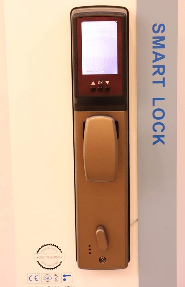 VILA Smart Lock Q7-5 AC,With WiFi, Display screen,Keypad Digital,Biometric Fingerprint,IC Card,Mechanical key Unlock for Apartment Hotel Home Use. COLOR: (GOLDEN) by Vilalock | Souqify