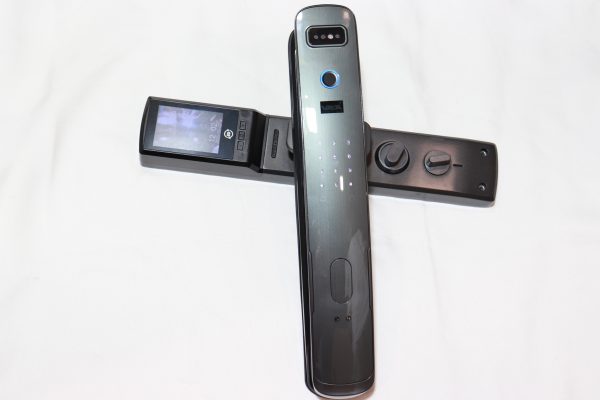 VILA Smart Lock Q7-6 BLK ,With WiFi, Face Recognition, Display screen,Keypad Digital,Biometric Fingerprint,IC Card,Mechanical key, Unlock for Apartment Hotel Home Use. COLOR: (GRAY) by Vilalock | Souqify