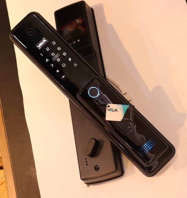 VILA Smart Lock,With WiFi, Display screen,Keypad Digital,Biometric Fingerprint,IC Card,Mechanical key Unlock for Apartment Hotel Home Use. COLOR: (BLACK) by Vilalock | Souqify