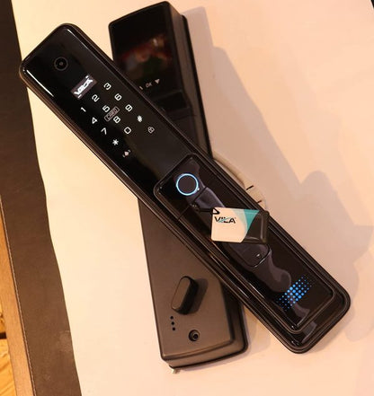 VILA Smart Lock,With WiFi, Display screen,Keypad Digital,Biometric Fingerprint,IC Card,Mechanical key Unlock for Apartment Hotel Home Use. COLOR: (BLACK) by Vilalock | Souqify