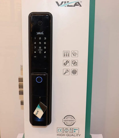 VILA Smart Lock,With WiFi, Display screen,Keypad Digital,Biometric Fingerprint,IC Card,Mechanical key Unlock for Apartment Hotel Home Use. COLOR: (BLACK) by Vilalock | Souqify