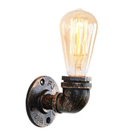 Vintage Wall Lamp Industrial Retro Wall Light Creative Water Pipe Wall Sconce Iron Metal Lamps for Restaurant Cafe Bar Kitchen by Zhongsan | Souqify