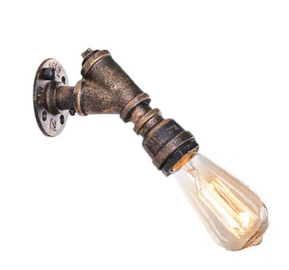Vintage Wall Lamp Industrial Retro Wall Light Creative Water Pipe Wall Sconce Iron Metal Lamps for Restaurant Cafe Bar Kitchen by Zhongsan | Souqify