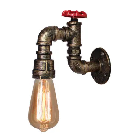 Vintage Wall Lamp Industrial Retro Wall Light Creative Water Pipe Wall Sconce Iron Metal Lamps for Restaurant Cafe Bar Kitchen by Zhongsan | Souqify