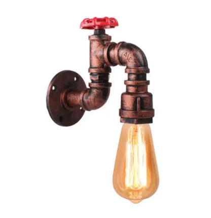 Vintage Wall Lamp Industrial Retro Wall Light Creative Water Pipe Wall Sconce Iron Metal Lamps for Restaurant Cafe Bar Kitchen by Zhongsan | Souqify