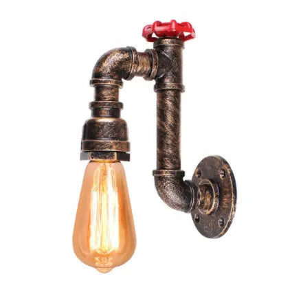 Vintage Wall Lamp Industrial Retro Wall Light Creative Water Pipe Wall Sconce Iron Metal Lamps for Restaurant Cafe Bar Kitchen by Zhongsan | Souqify