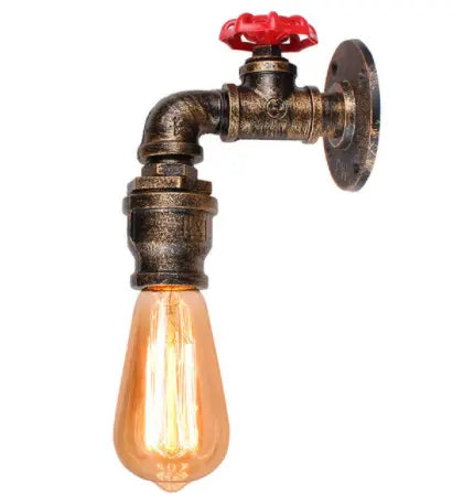 Vintage Wall Lamp Industrial Retro Wall Light Creative Water Pipe Wall Sconce Iron Metal Lamps for Restaurant Cafe Bar Kitchen by Zhongsan | Souqify