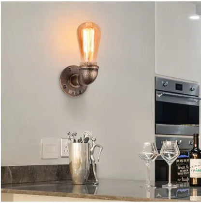 Vintage Wall Lamp Industrial Retro Wall Light Creative Water Pipe Wall Sconce Iron Metal Lamps for Restaurant Cafe Bar Kitchen by Zhongsan | Souqify