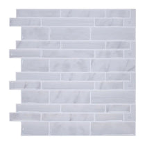 Vinyl Peel and Stick Wall Tile 12*12 Inch Kitchen Tile Backsplash Fireplace Mould-proof Function by Vivid Tiles | Souqify