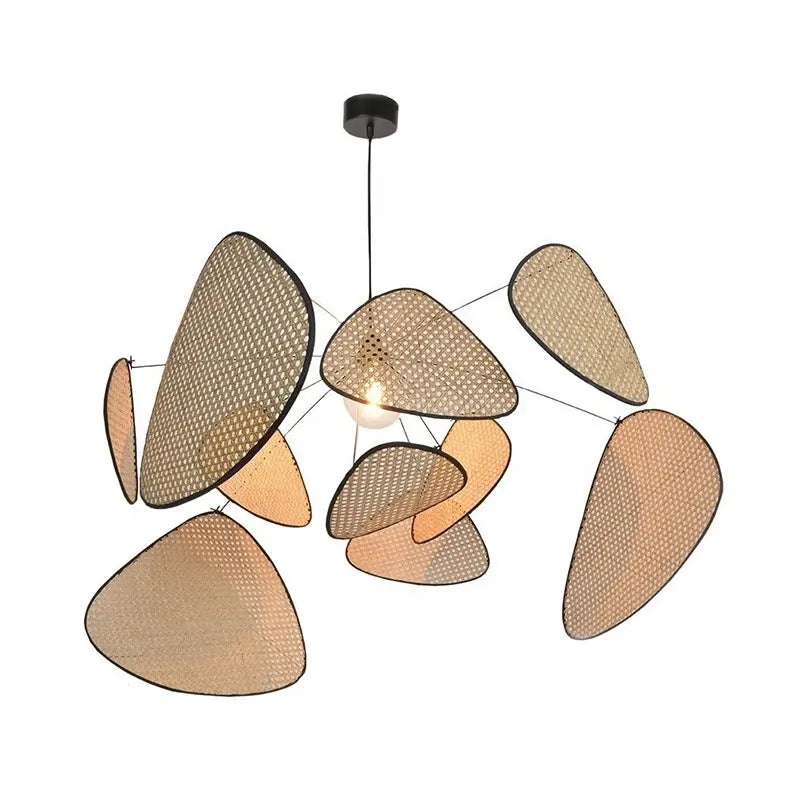 Wabi-Sabi Chandelier Japanese Zen Designer Bamboo Rattan Art Pendant Light Modern Hotel Homestay Classic Restaurant Lighting by Zhongsan | Souqify