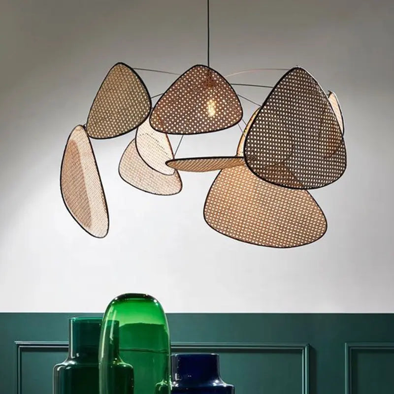 Wabi-Sabi Chandelier Japanese Zen Designer Bamboo Rattan Art Pendant Light Modern Hotel Homestay Classic Restaurant Lighting by Zhongsan | Souqify