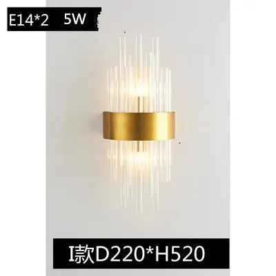 Wall lamp led Nordic creative corridor aisle lamp home background bedroom light luxury crystal bedside wall lamp by Zhongsan | Souqify