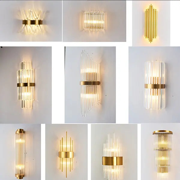 Wall lamp led Nordic creative corridor aisle lamp home background bedroom light luxury crystal bedside wall lamp by Zhongsan | Souqify