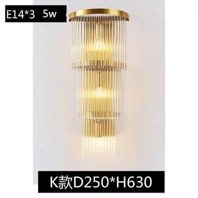Wall lamp led Nordic creative corridor aisle lamp home background bedroom light luxury crystal bedside wall lamp by Zhongsan | Souqify