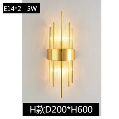 Wall lamp led Nordic creative corridor aisle lamp home background bedroom light luxury crystal bedside wall lamp by Zhongsan | Souqify