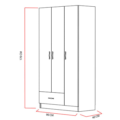 Wardrobe Gabi-DECTV0000000183 White 177 X 44 X 20 by DECOROTIKA | Souqify
