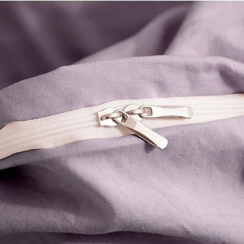 Washable Cotton 6 Piece King Size Duvet Cover Plain Design, Plain Lavender Color. by 5 | Souqify