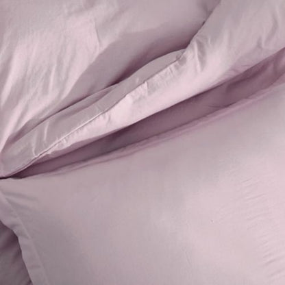 Washable Cotton 6 Piece King Size Duvet Cover Plain Design, Plain Lavender Color. by 5 | Souqify