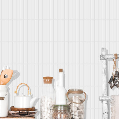 White Finger Vinyl Tile T80042 by Vivid Tiles | Souqify