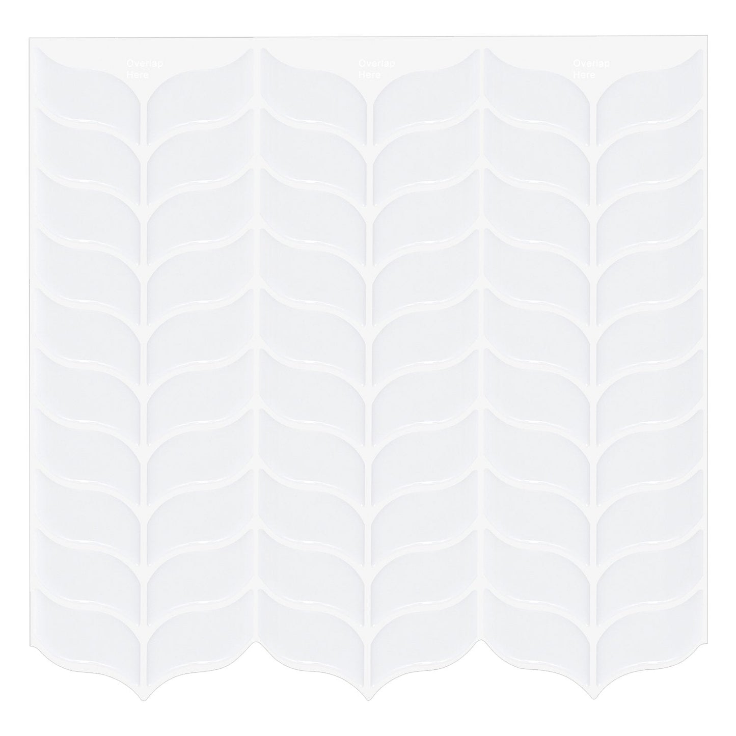 White Frame Leaf Shape Vinyl Tile T80041 by Vivid Tiles | Souqify