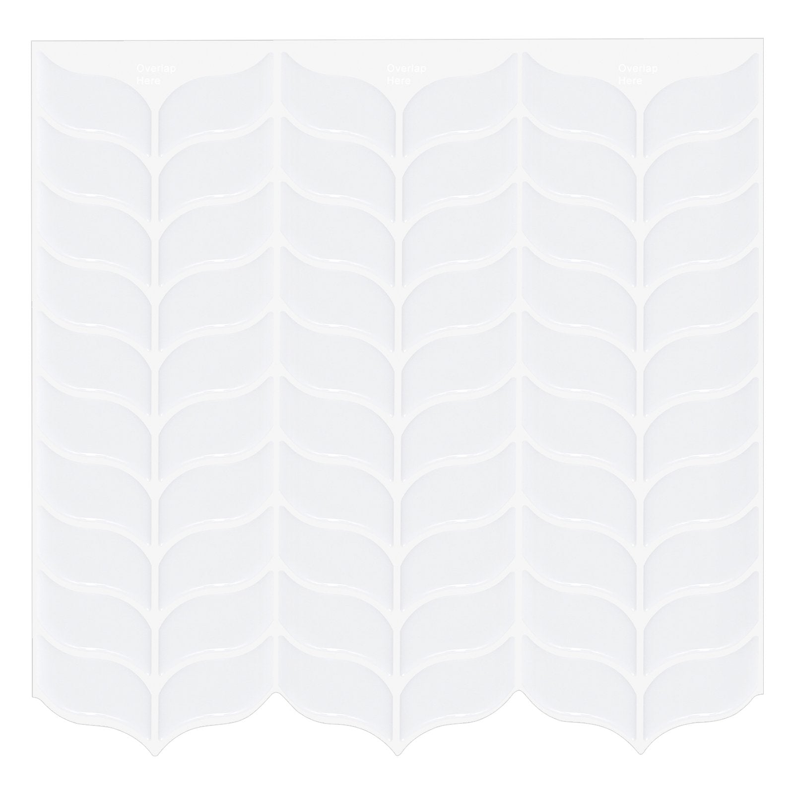 White Frame Leaf Shape Vinyl Tile T80041 by Vivid Tiles | Souqify