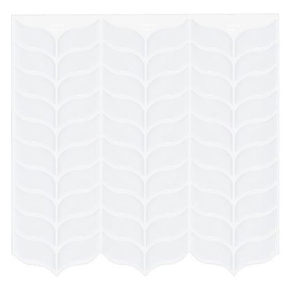 White Frame Leaf Shape Vinyl Tile T80041 by Vivid Tiles | Souqify