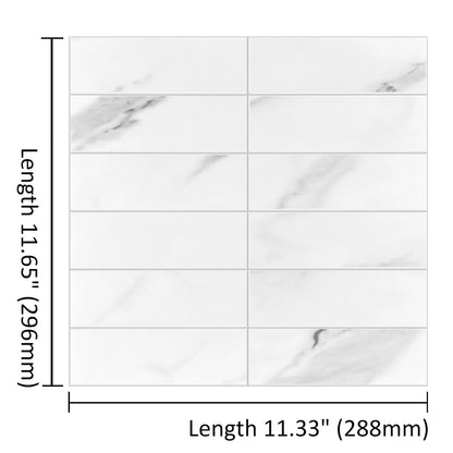 White Marble Kit Kat PVC Composite Tile WJS-3158 by Vivid Tiles | Souqify