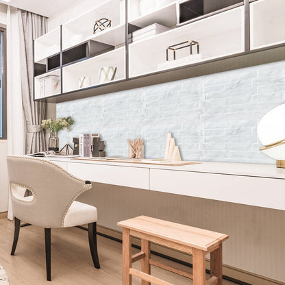 White Marble Subway Vinyl Tile 27026 by Vivid Tiles | Souqify