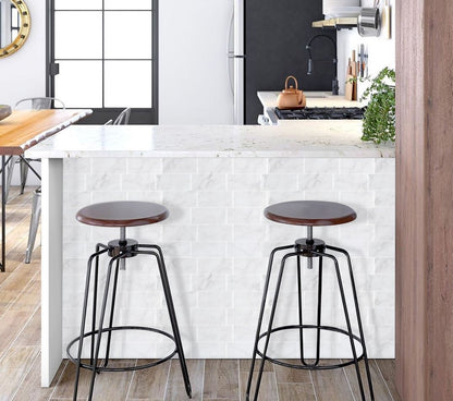 White Marble Subway Vinyl Tile 27026 by Vivid Tiles | Souqify
