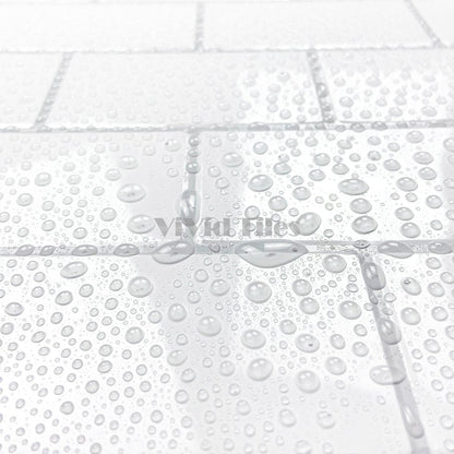 White Subway PET Tile With Grey Grout VP100 by Vivid Tiles | Souqify