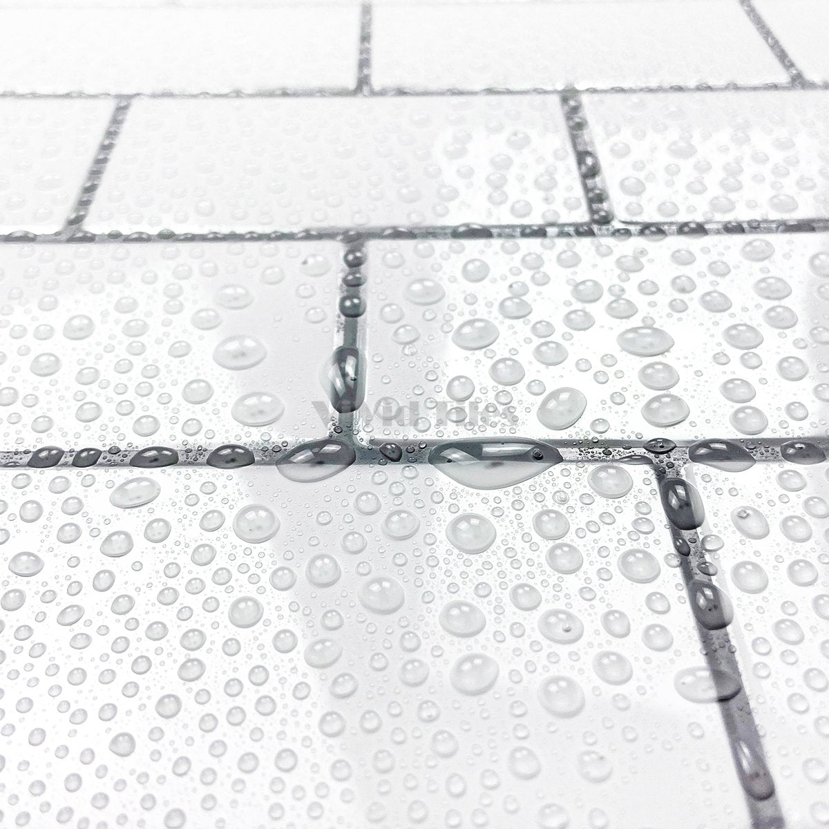 White With Dark Grey Grout Brick PET Tile VP110 by Vivid Tiles | Souqify